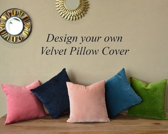 Solid Cotton Velvet Pillow covers made to order just for you can be customized or personalized and are inspected thoroughly for best quality