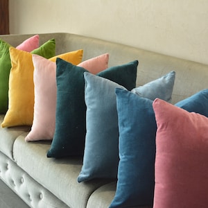 Luxury Velvet Pillow With Any Size & Color- Velvet Pillow Cover, Velvet Throw Pillow Cover, Velvet Pillow Case, Zipper Velvet Cushion Cover