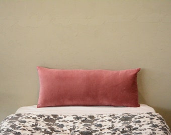 Luxury Dusty Pink Long Velvet Pillow cover, Lumbar Pillow, Velvet Pillow Cover, Decorative Pillow, Designer Pillow, Cushion Case, Pink