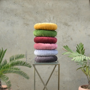 Velvet round chair pad Cushion Round dining seat cushion Round Floor Cushion  Decorative Cushion Round outdoor cushion for bar stool