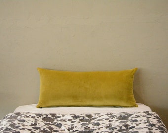 Lumber Velvet Pillow cover in luxury golden mustard color, Velvet long Pillow Cover, Decorative Pillow, Designer Pillow, Cushion Case