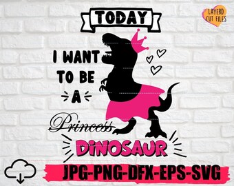 Download Princess Dinosaur Svg Etsy