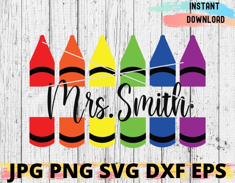 Download Crayon Split Monogram SVG Teacher Crayon SVG Crayon SVG | Etsy