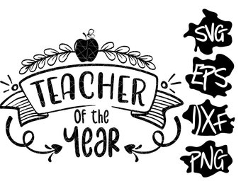 Download Teacher Of The Year Svg Etsy
