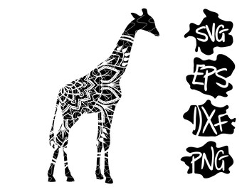 Download Printable Giraffe Mandala Svg Giraffe Clipart Giraffe Floral Decal Cut Files Digital File Zentangle Vector Instant Download Art Collectibles Digital Prints Vadel Com