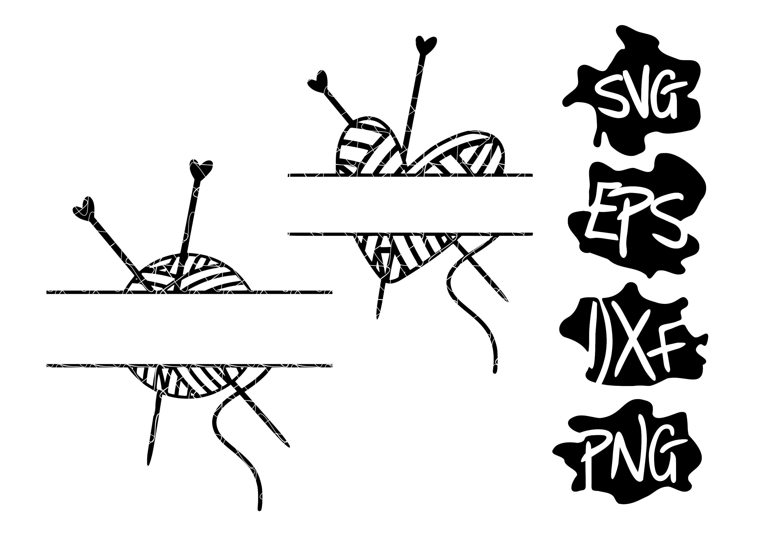 Yarn Ball SVG Bundle Yarn SVG Knitting Name Monogram Svg Etsy UK