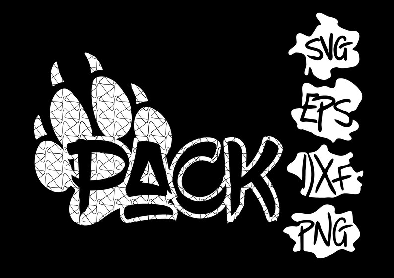 Wolf pack SVG raising my wolf pack wolf paw print