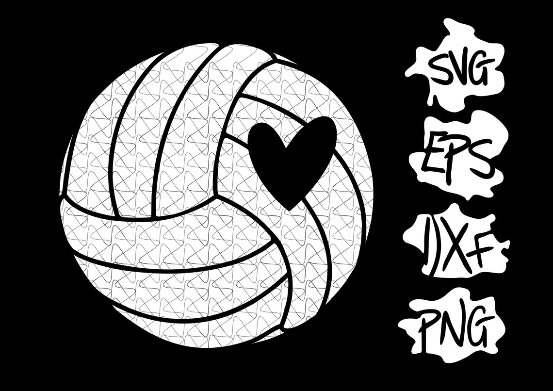 Girls Volleyball heart PNG / SVG Volleyball mom SVG clipart | Etsy