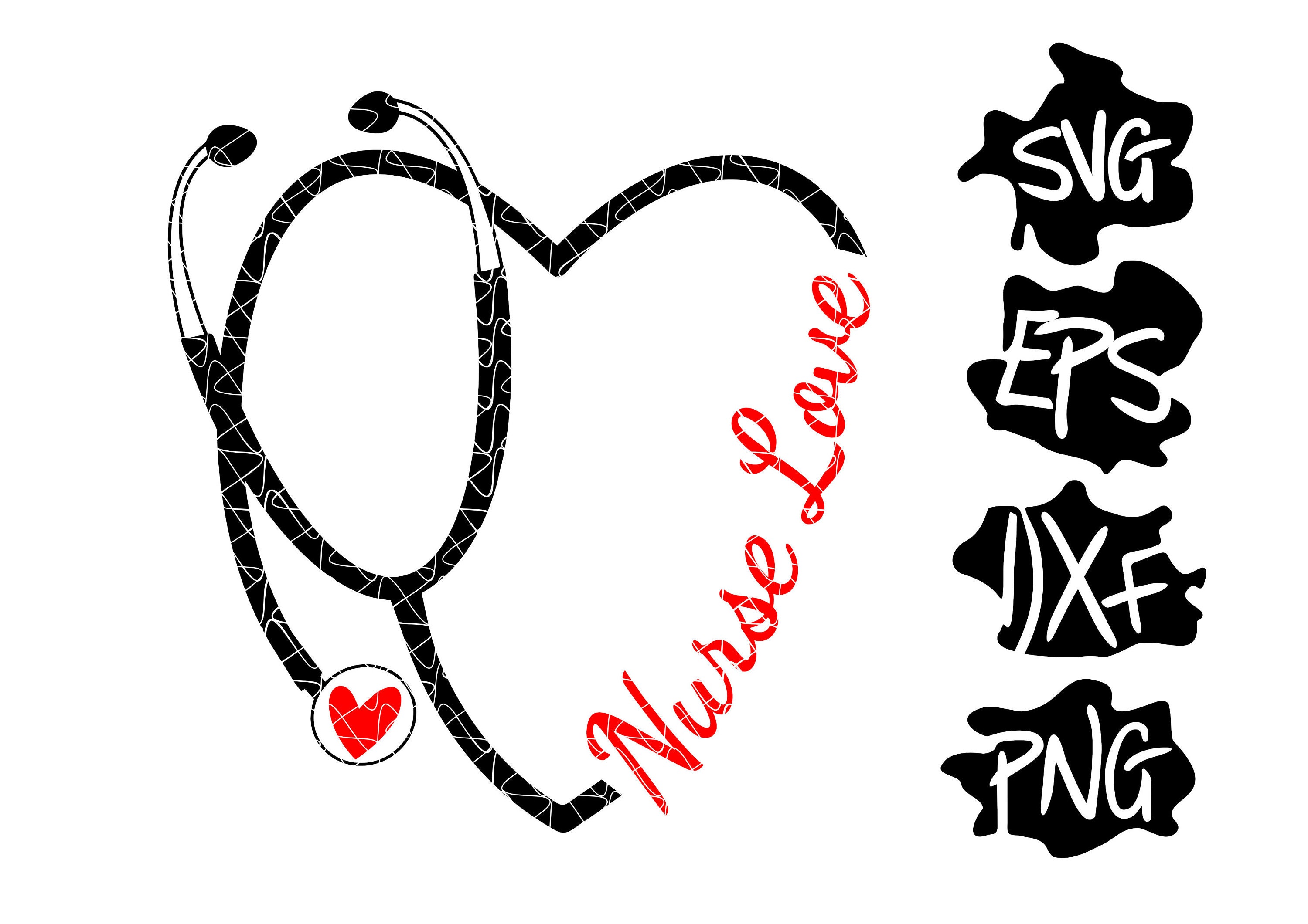 Nurse Love SVG valentine svg for nurse nurse practitioner | Etsy