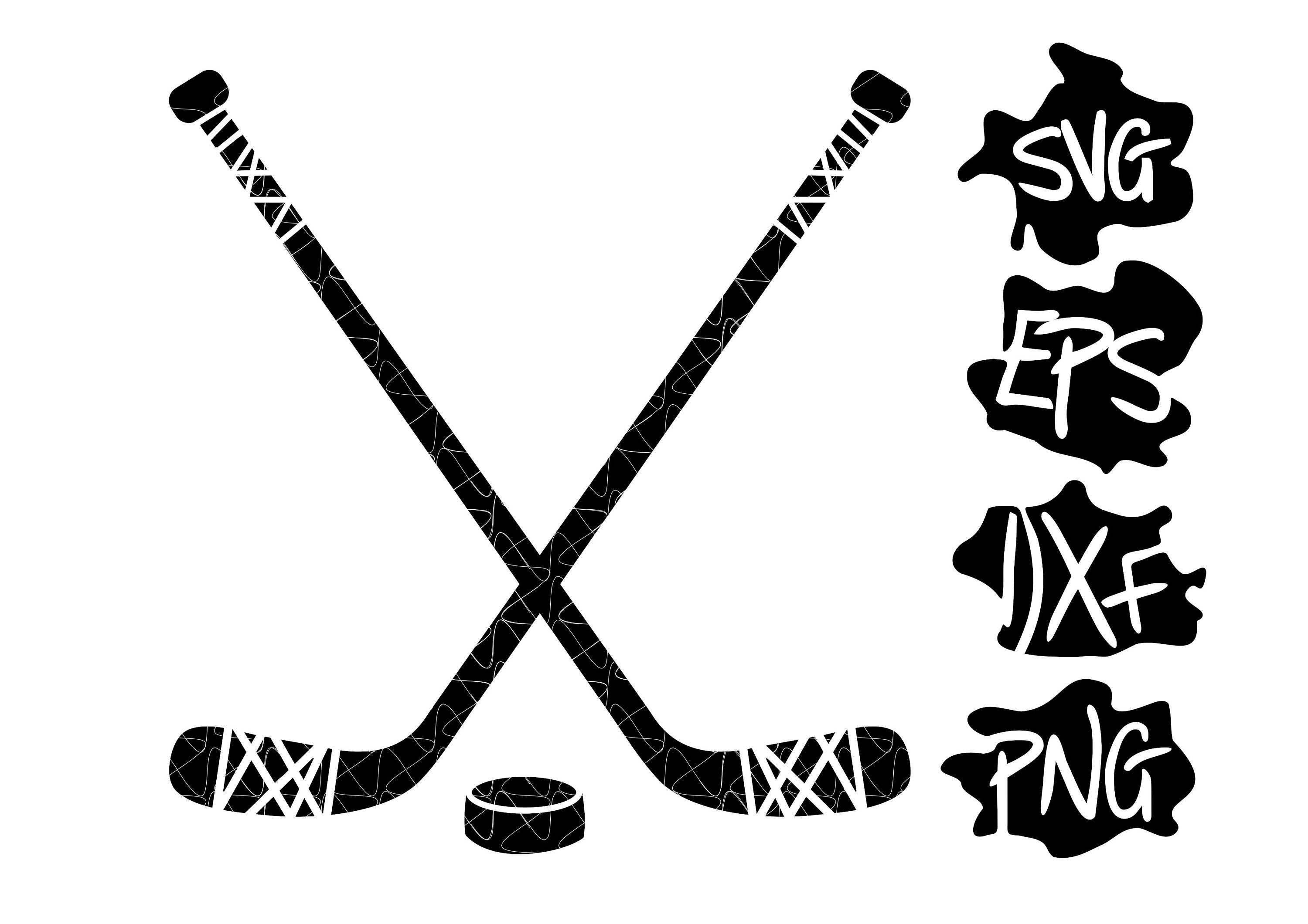 Crossed Hockey Sticks Svg, Hockey Stick Svg, Hockey Puck Svg