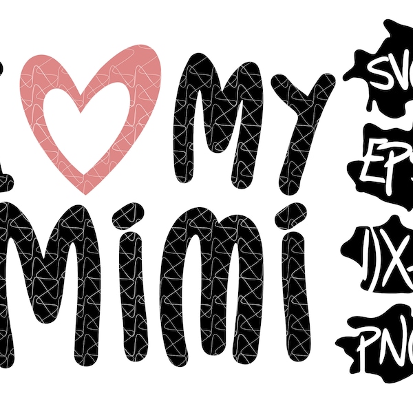 I love my Mimi SVG - blessed mimi svg, world full of grandmas be a mimi svg