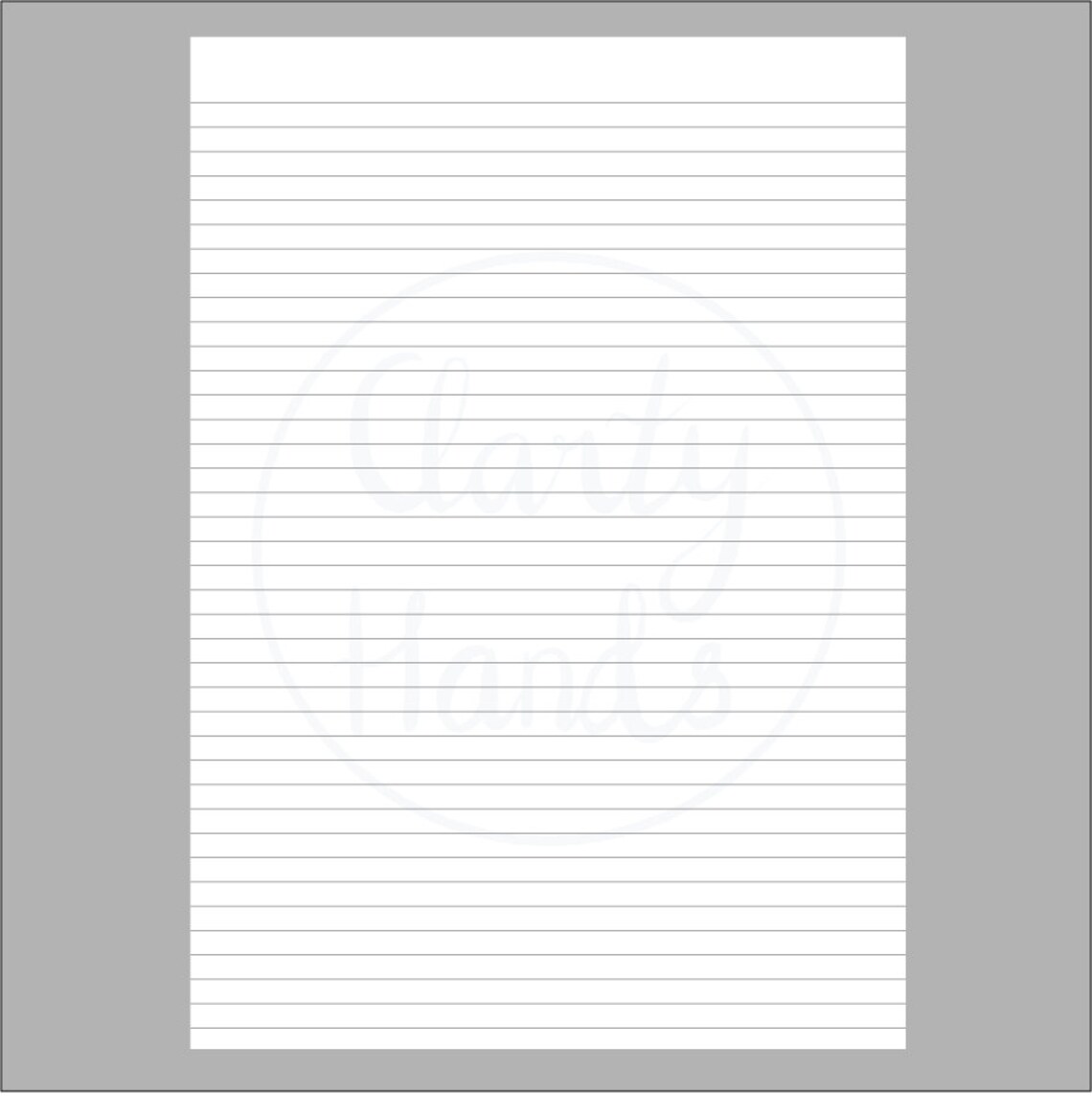 A4 Printable Sheet of College Ruled Paper With Gray Lines | Grey Ruled ...
