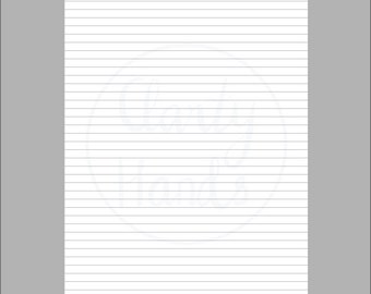 A4 Printable Sheet of College Ruled Paper With Gray Lines | Grey Ruled Paper For Making Printable and KDP Notebooks