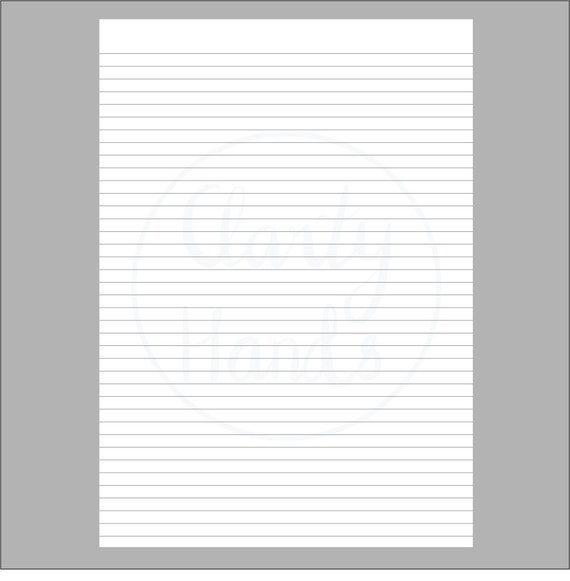 A4 Printable Sheet of College Ruled Paper With Gray Lines Grey Ruled Paper For Making Printable and KDP Notebooks