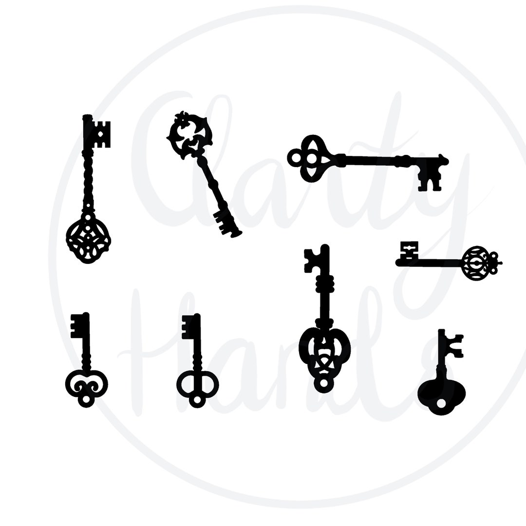 Key Cut File Ornate Key SVG Steampunk Key Files Key Icon Clip Art Key