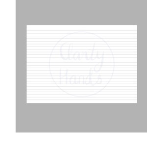 Op de afbeelding: Een blanco vel papier met lijnen en een watermerk met de tekst "Clarity Works".