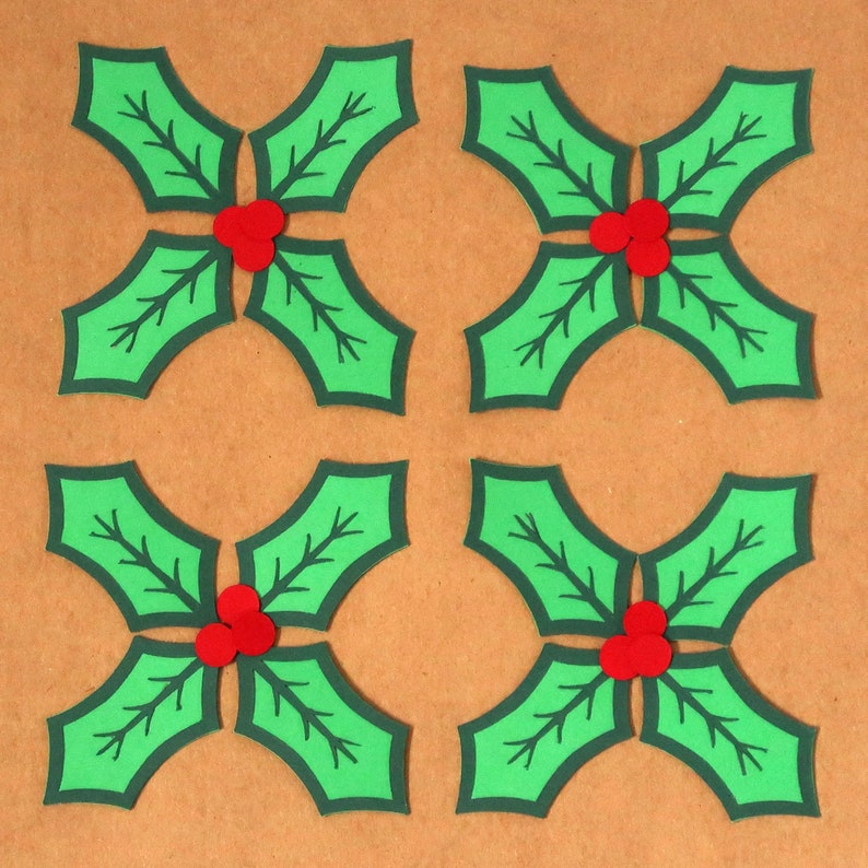 Holly Leaf Silhouette Holly Leaf Cut File Holly SVG Christmas SVG Holly