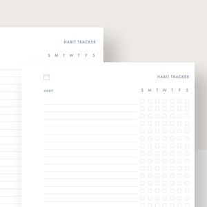 Weekly habit tracker journal to help establish new habits.