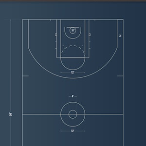 Basketball Court, Kids room Decor, Man Cave Decor, Game Room Decor