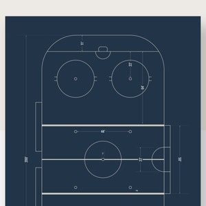 Hockey Rink Poster, Hockey Wall Art, Ice Hockey Rink Printable