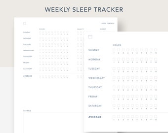 Sleep Tracker Printable, Sleeping Log, Sleep Journal