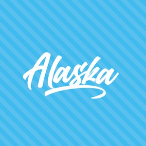 Alaska Window Sticker, Alaska Vinyl Sticker, Alaska Weatherproof Vinyl Decal