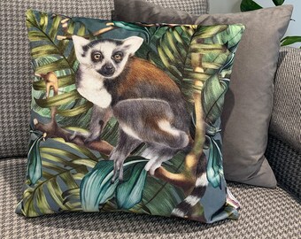Lemur pillow | Etsy Lemur Pillow Lemur Throw Pillow Custom