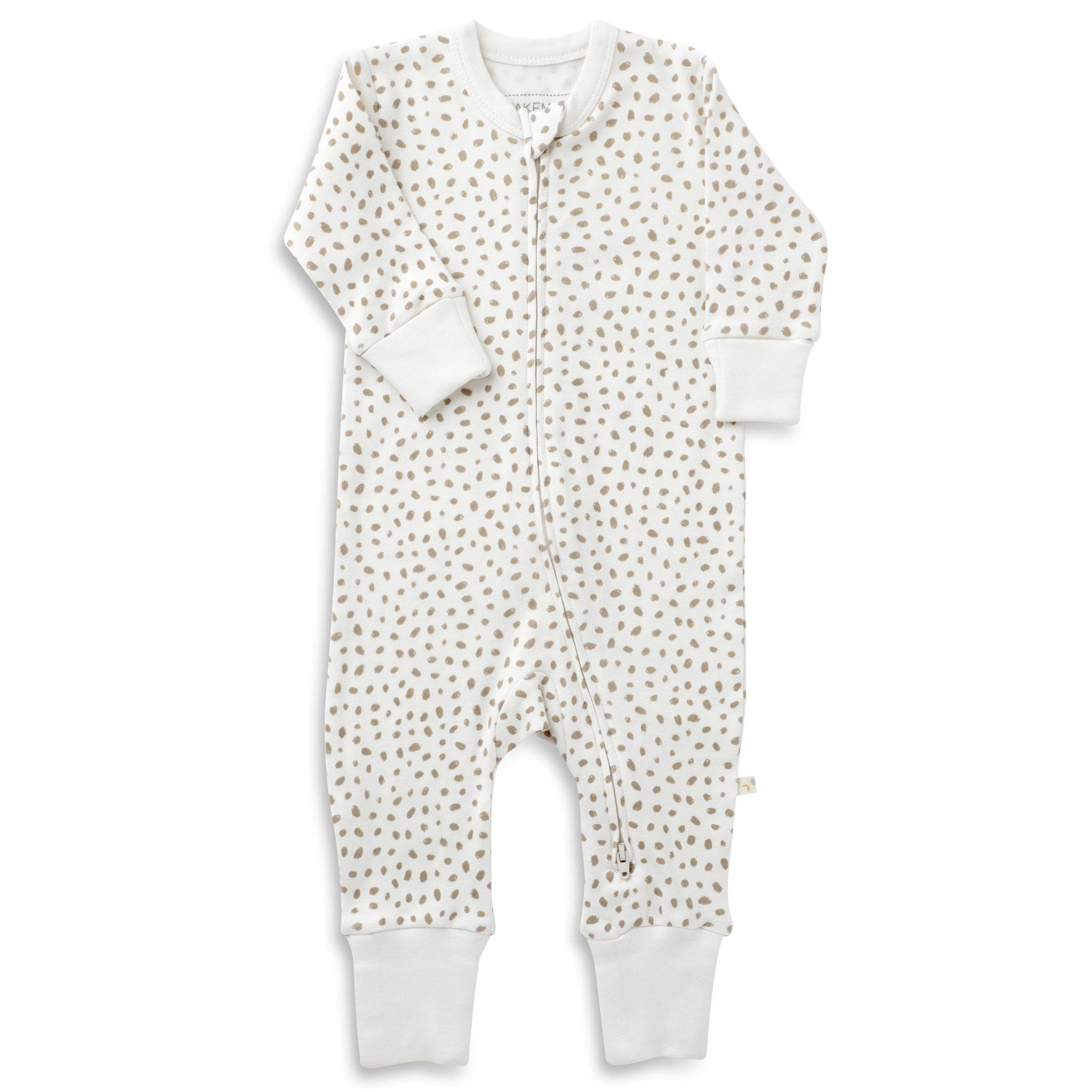 Organic Cotton '2 Way' Zipper Romper Nola Brown Etsy