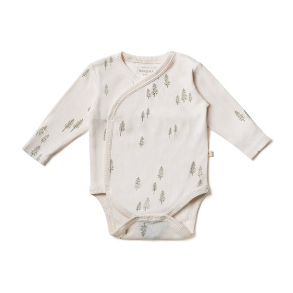 Organic Cotton Kimono Bodysuit Evergreen Etsy