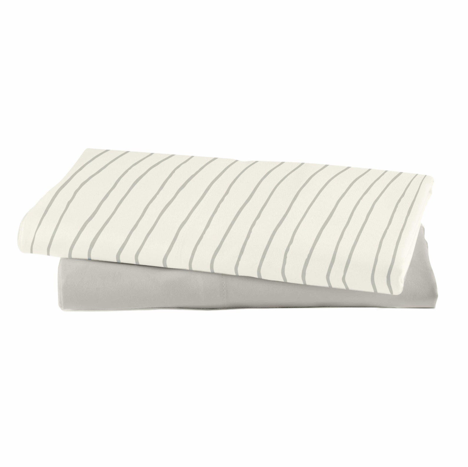 Organic Fitted Sheet Thistle Grey Stripes and Solid Etsy