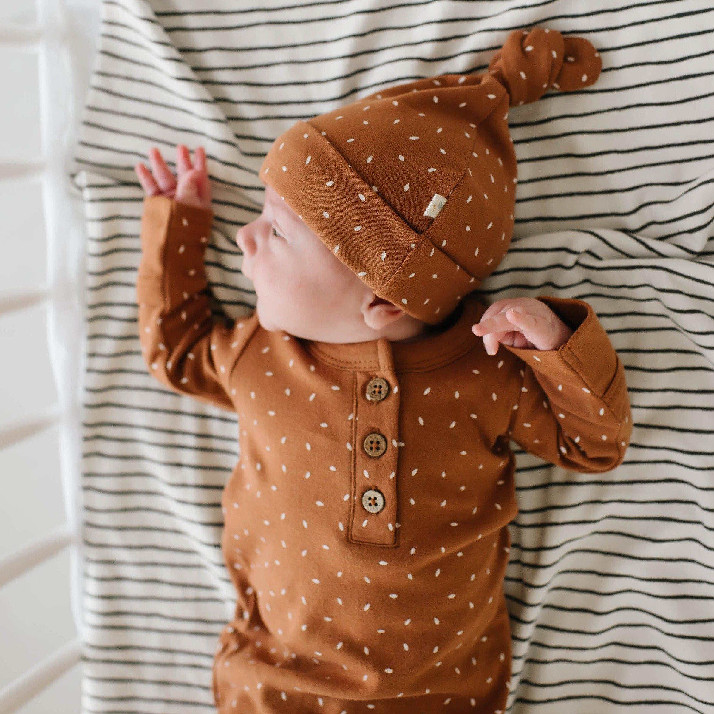 Organic Cotton Knotted Sleep Gown Aubrey Ginger Fleck Etsy