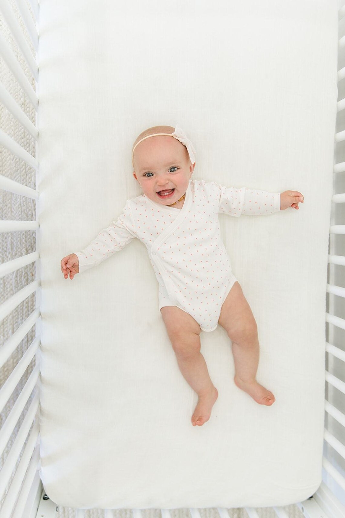 Organic Cotton Muslin Crib Sheet Natural Vanilla White Etsy