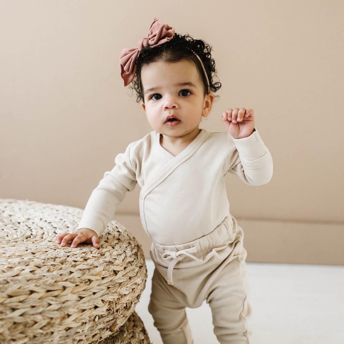 Organic Cotton Kimono Bodysuit Eli Oat Etsy