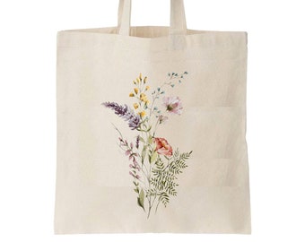 Blumen-Einkaufstasche, Blumen-Einkaufstasche, Frühling, Einkaufstasche, Stofftasche, Baumwolltasche