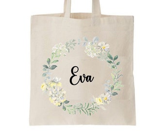 Personalized tote bag, canvas tote bag, bridesmaid bag, wedding bride, tote bag, personalized tote, evjf tote bag