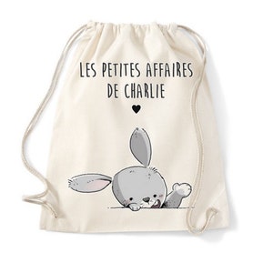 Sac enfant personnalisé, sac école maternelle, sac pour le change école, sac crèche, tote bag enfant