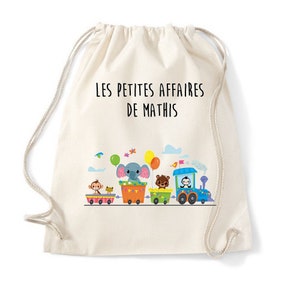 Sac enfant personnalisé, sac école maternelle, sac pour le change école, sac crèche, tote bag enfant