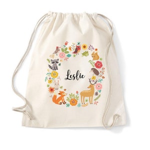 Sac enfant personnalisé, sac école maternelle, sac pour le change école, sac crèche, tote bag enfant, sac enfant animaux