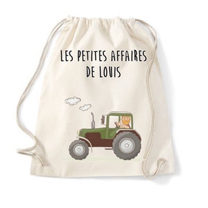 Sac enfant personnalisé, sac école maternelle, sac pour le change école, sac crèche, tote bag enfant