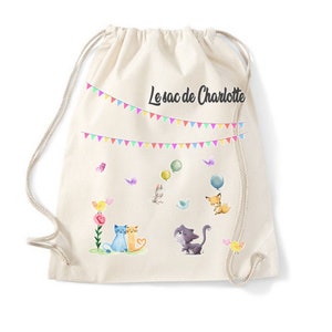 Personalized child bag, nursery school bag, school change bag, nursery bag, child tote bag