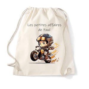 Sac enfant personnalisé, sac école maternelle, sac pour le change école, sac crèche, tote bag enfant