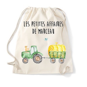 Sac enfant personnalisé, sac école maternelle, sac pour le change école, sac crèche, tote bag enfant