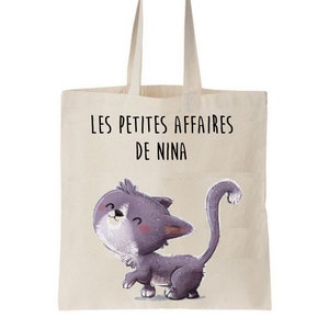 Tote bag enfant, sac enfant personnalisé, sac école maternelle, tote bag crèche