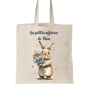 Tote bag enfant, sac enfant personnalisé, sac école maternelle, tote bag crèche