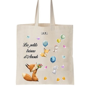 Tote bag enfant, sac enfant personnalisé, sac pour la crèche, tote bag école maternelle