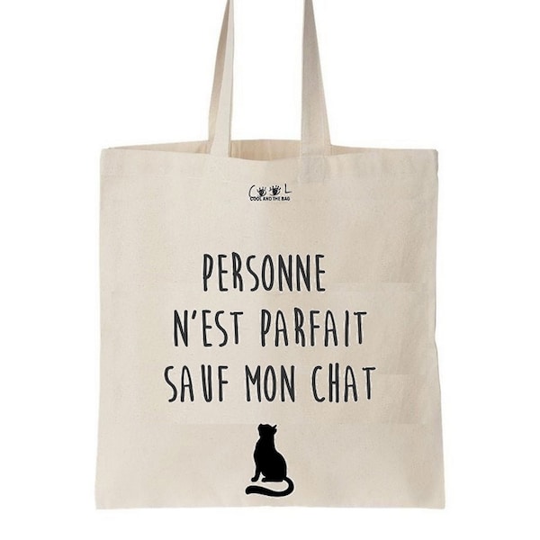 Cat tote bag, cat gift, black cat