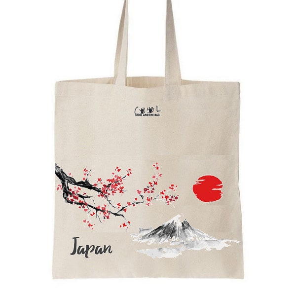 Tote bag Japon, sakura, cerisier japonais, cerisier en fleurs, tote bag fleuri