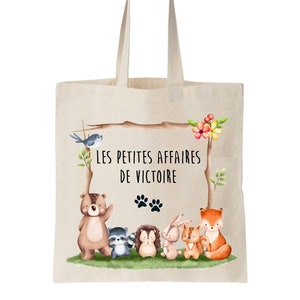 Tote bag enfant personnalisé, sac école maternelle, sac crèche, tote bag personnalisable enfant, sac à doudou, sac personnalisé enfant
