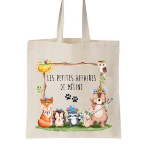 Tote bag enfant, sac enfant personnalisé, sac pour la crèche, tote bag école maternelle