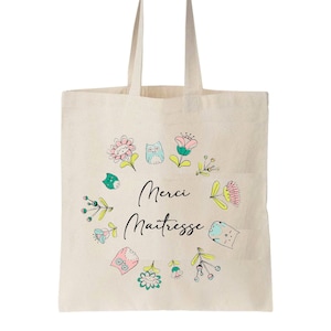 Tote bag maitresse, cadeau maîtresse personnalisé
